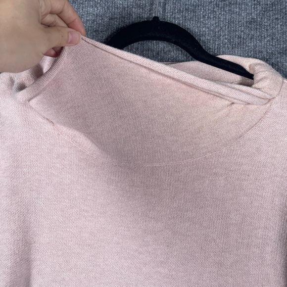Pure Jill Women’s Medium Oversized Pink Heathered Cowl Neck Cozy Tunic Sweater - Picture 7 of 12